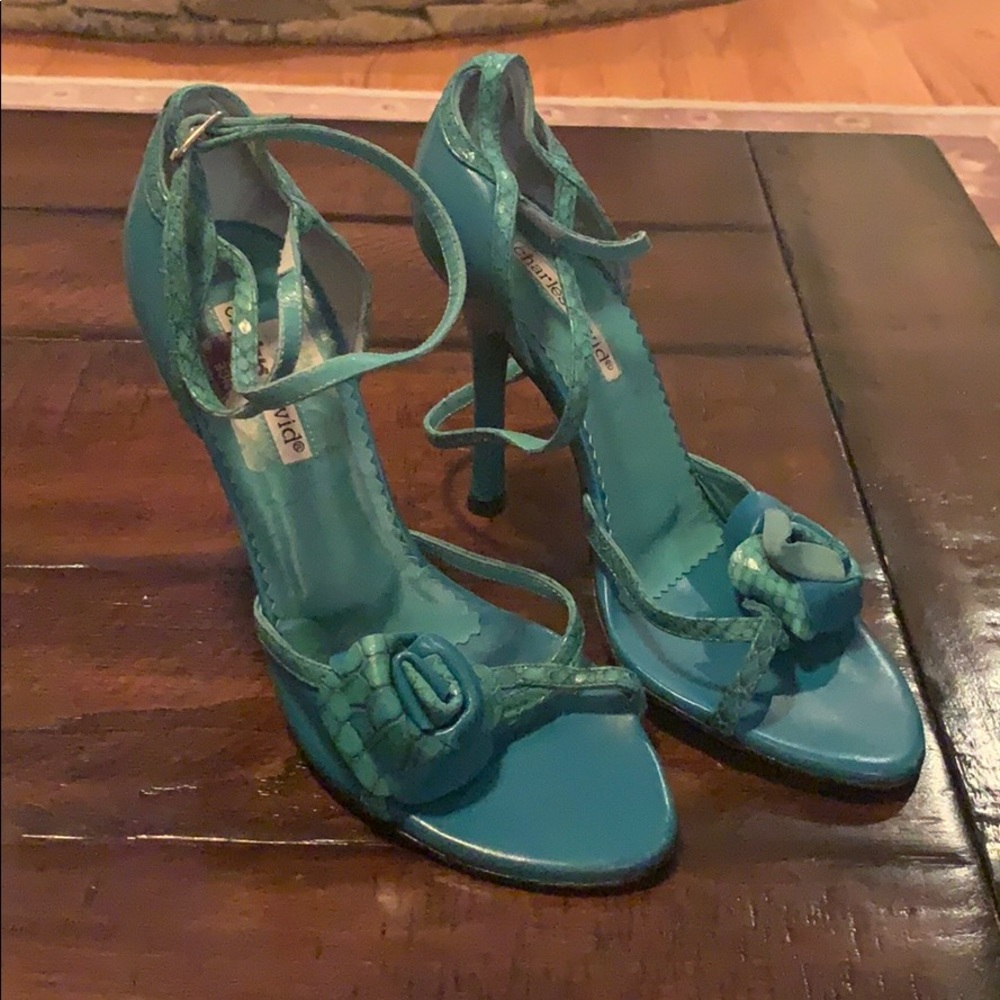 Charles David teal heels